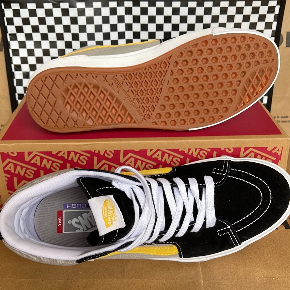 Vans BMX Sk8-Hi Black/Grey/Gold Men’s sneakers - Picture 4 of 16